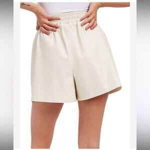 NWT Calvin Klein - Leather Beige Short
